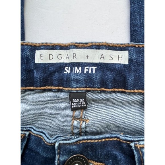 Mens Edgar + Ash 5 Pocket Denim Jeans-Slim Fit 30/32 Nwt - Picture 9 of 11